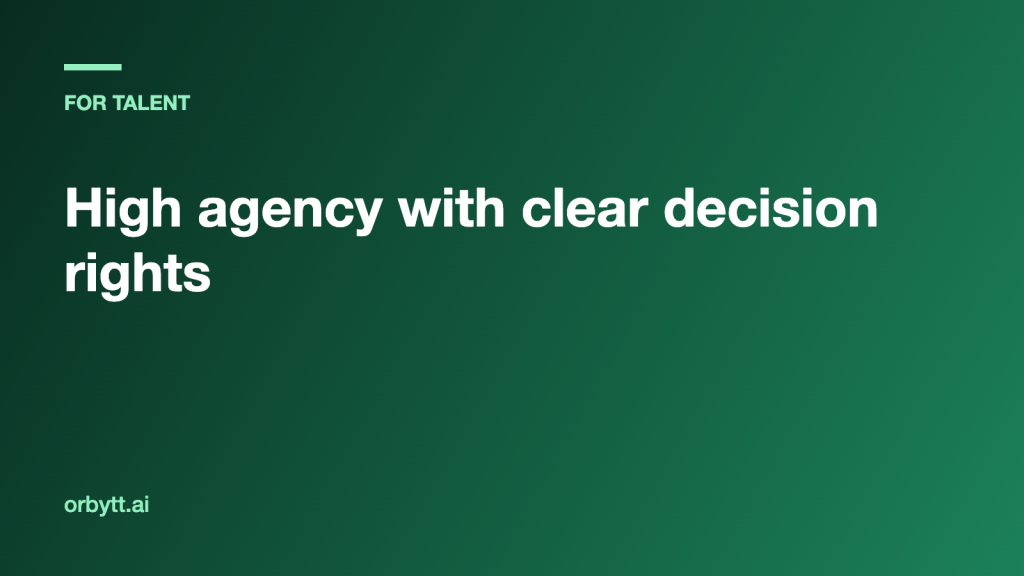 Featured image: High agency with clear decision rights