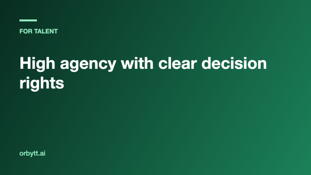 Featured image: High agency with clear decision rights